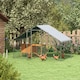 image 6 of PawHut Walk In Chicken Run Large Galvanised Chicken Coop w/ Cover 3 x 1.7 x 1.9m