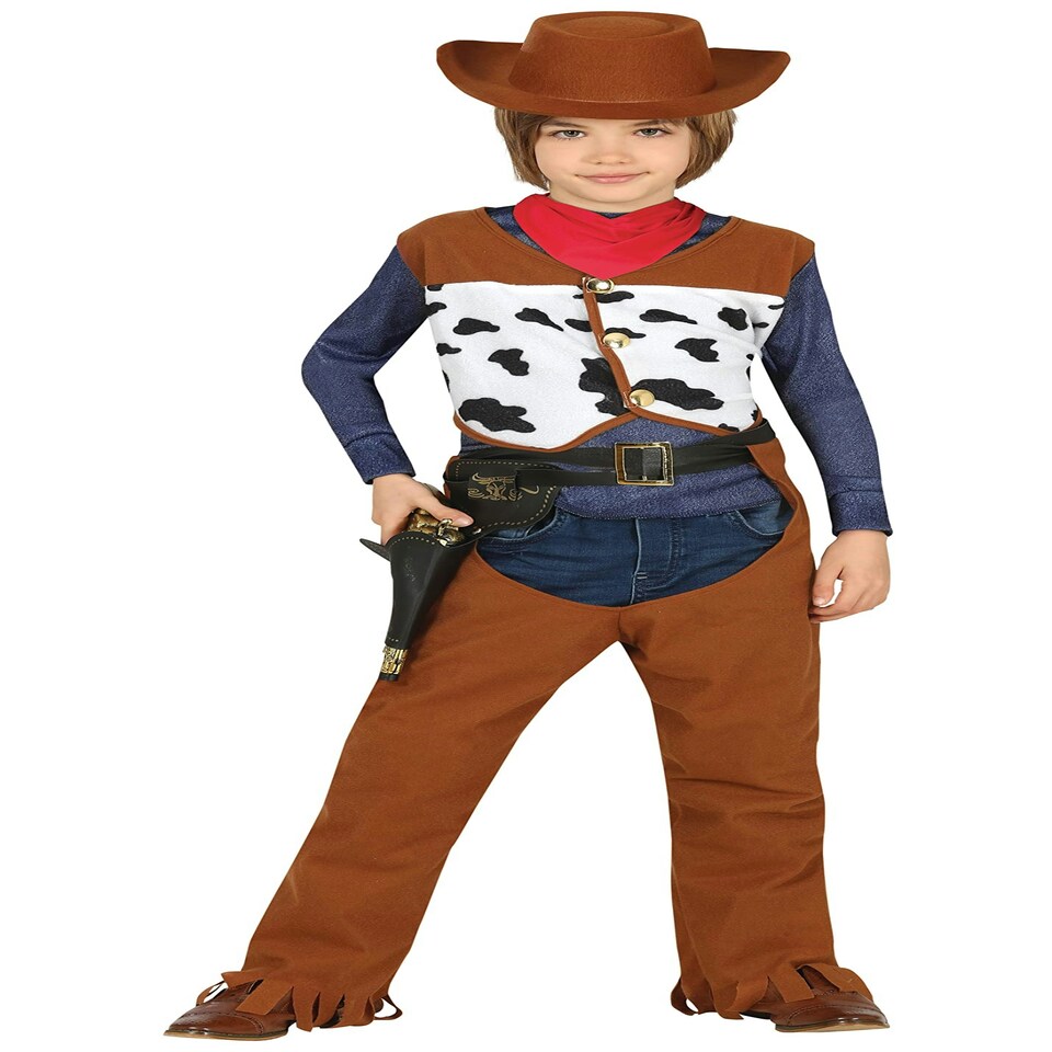 image 1 of Fancy Dress Child Cowprint Waistcoat & Chaps - 3-4 Years