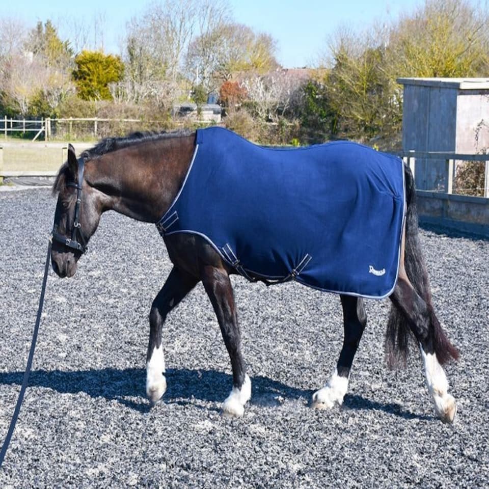 image 1 of Rhinegold Fleece Horsewalker/Lunge Rug Blue | Size: 7ft 0
Colour: Navy