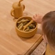 image 5 of Tiny Dining 4pc Baby Silicone Suction Feeding Set - Ochre