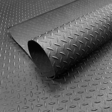 Heavy Duty Diamond Pattern Rubber Flooring | Black | 11m