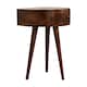 image 3 of Artisan Furniture Solid Wood Chestnut Semi Circle Bedside