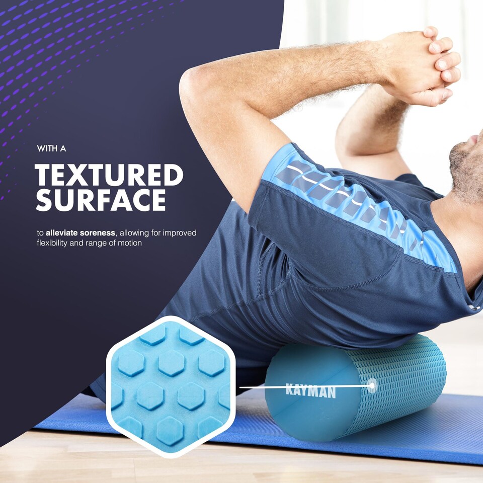 image 1 of Kayman Foam Roller 44 Centimetre for Back Legs and Post Workout Recovery