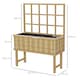 image 5 of Outsunny Wood Raised Planter w/ Trellis Drain Holes Elevated Garden Bed Grey
