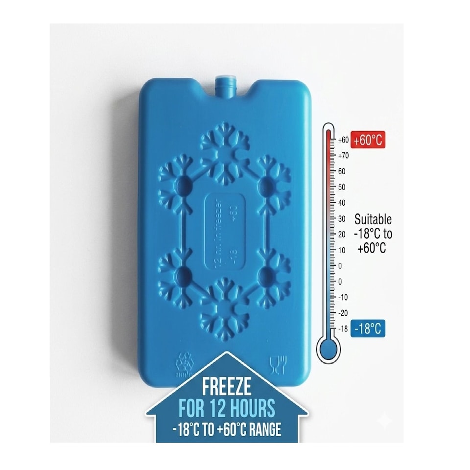image 1 of 2x Large Slim Ice Block Freezer Board 400ml Reusable Ice Pack 250x140mm