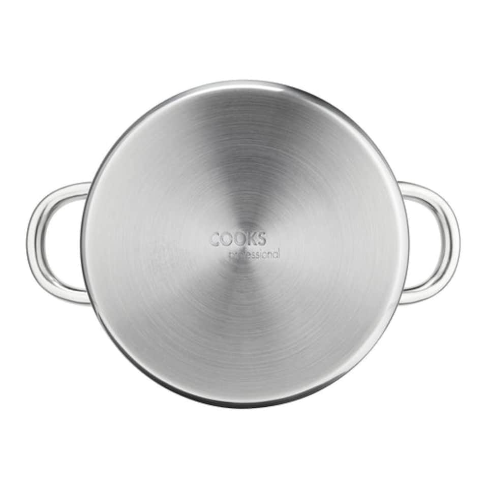 image 1 of Cooks Professional 3 Tier Stainless Steel Steamer Pan - Suitable for All Hobs | Silver | 16cm
