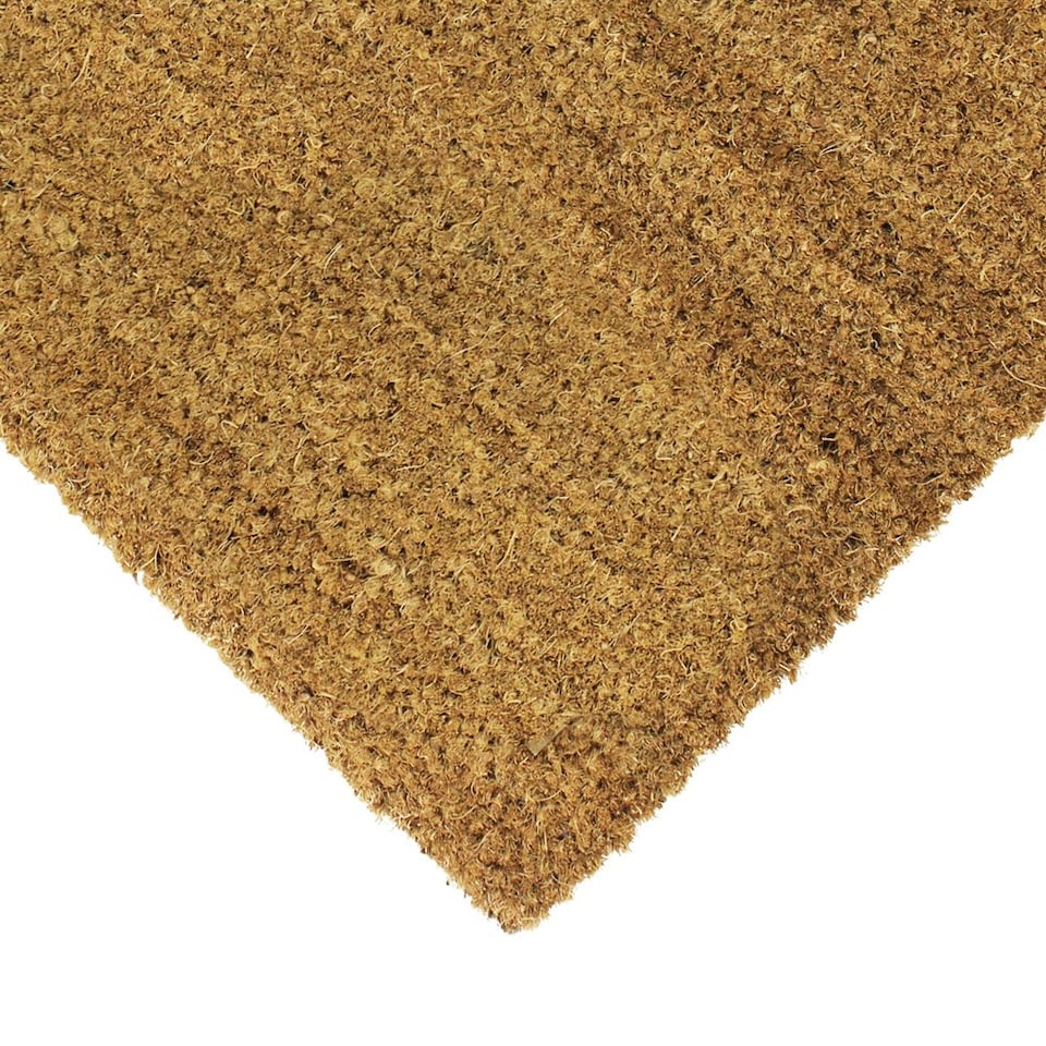 image 1 of JVL Manor Plain Latex Backed Coir Doormat, 40x70cm, Pack of 2