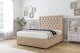 image 3 of Sloomy Montana Pebble Plush Divan Bed Base No Drawers With 26 Inch Strutted Headboard | Brown | Pebble | Small Single | 1