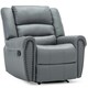 image 1 of Denver Bonded Leather Manual Recliner Stud Sofa Home Lounge Chair (Grey)