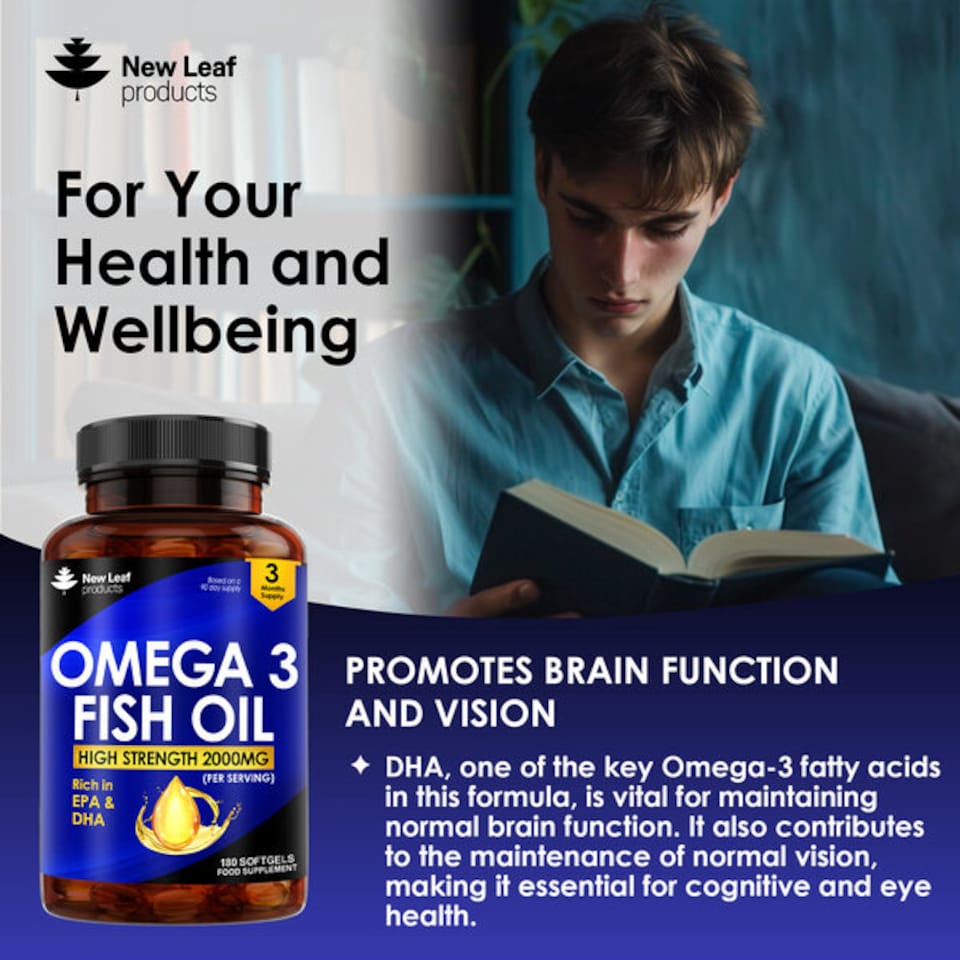 image 1 of Omega 3 2000mg High Strength EPA DHA 180 Softgels