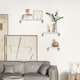 image 3 of HOMCOM U Shaped Shelf Set Floating Wall Mounted White Hanging 3pc Display