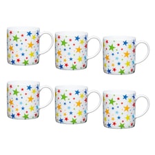 KitchenCraft Multi Star Espresso Cups Pack of 6