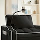 image 4 of 3-in-1 Convertible Sofa Bed Sleeper Chair with Adjustable Backrest, USB Charging & Cup Holder for Small Spaces Grey