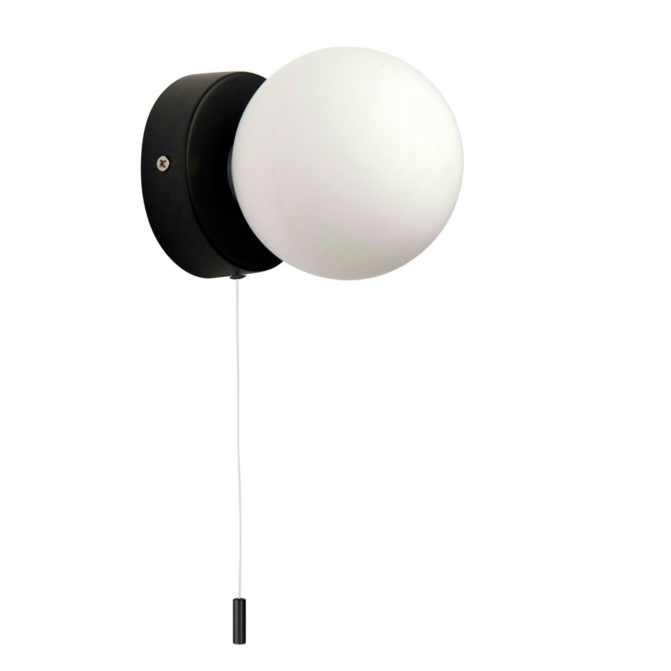 image 1 of Toronto Matt Black IP44 Wall Light