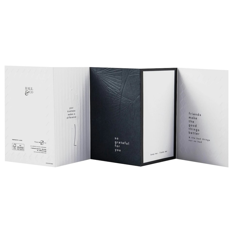 image 1 of Memento Luxe Premium Thank You Card for Friend with Mini Card, Keepsake