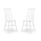 image 1 of Bellmont Elegant Spindle Back Dining Chairs - White - Set of 2
