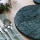image 6 of Argon Tableware 12pc Round Marble Placemats & Round Coasters Set - 30cm - Green | Green | Green