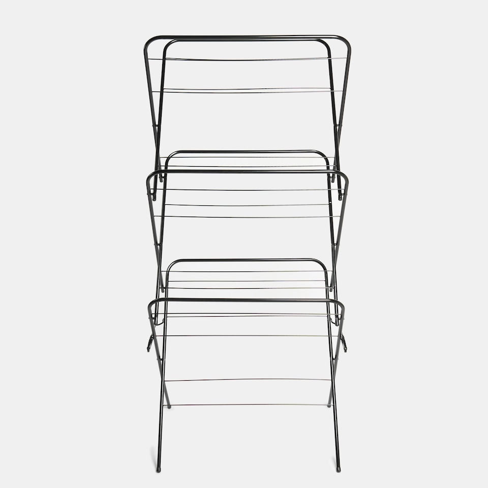 image 1 of OHS 3 Tier Clothes Dryer Airer Foldable Clothing Rack Washing Line Drying Horse 15m