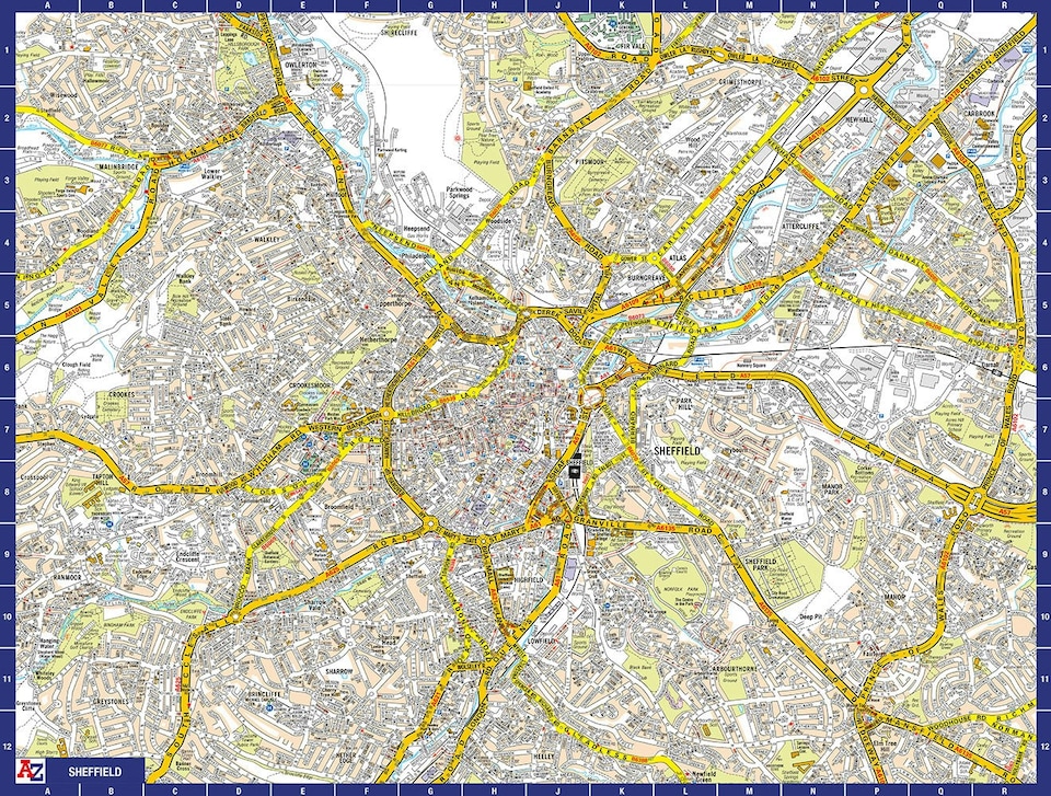 image 1 of A-Z Map of Sheffield 1000 Piece Jigsaw