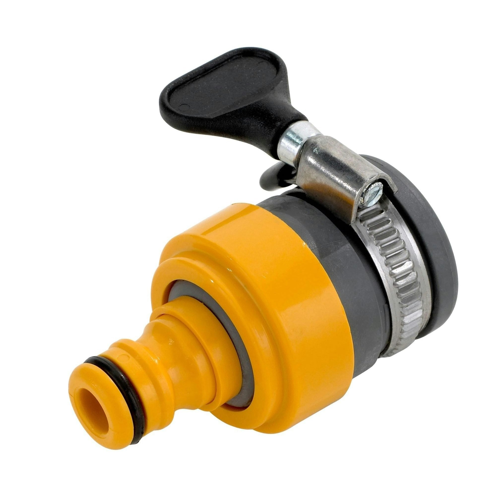 Hozelock Round Mixer Tap Connector - Yellow/Grey/Black - One Size