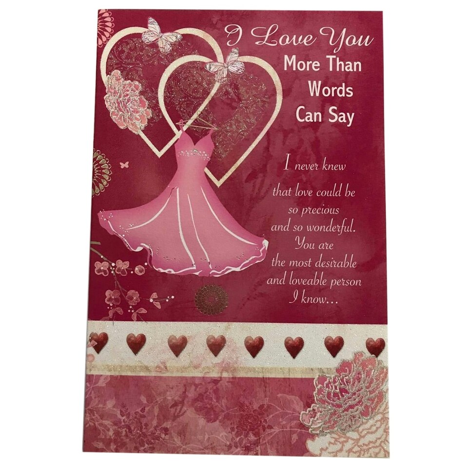 image 1 of I Love you More Then Words Can Say Sentimental Verse Valentine's Day card