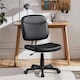 image 2 of Yaheetech Adjustable Desk Chair without Arms for Office Black Black