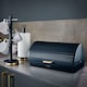 image 3 of Tower Empire Roll Top Bread Bin Midnight Blue & Brass Accents Kitchen Storage