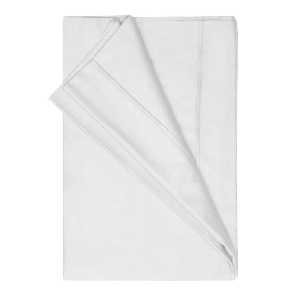 image 1 of Belledorm 100% Cotton Sateen Flat Sheet - White - Double