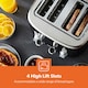 image 9 of GEEPAS 4 Slice Bread Toaster & 1.7L Illuminating Electric Glass Kettle Combo Set