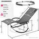 image 6 of Sun Lounger Paulina - ergonomic, breathable, resistant, foldable, with cushion Grey