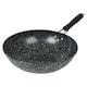 image 1 of 12 Black Marble Carbon Steel Induction Wok Non Stick Frying Pan - 30cm
