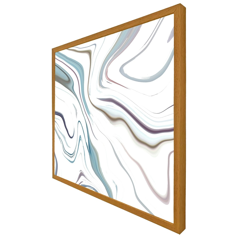 image 1 of Blue rippled marble (Picture Frame) Brown | Oak | XL