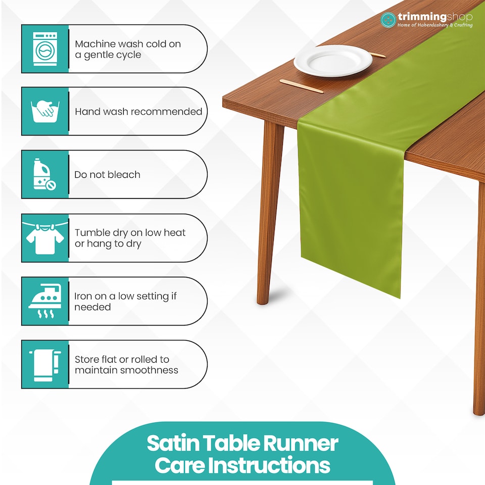 image 1 of Satin Table Runner for Dining Table - 11 x 108 Inch