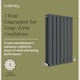 image 6 of Embrace Horizontal Double Panel Radiator, 600mm x 412mm - Anthracite | Grey | Anthracite | 1