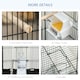 image 8 of PawHut 92cm Large Bird Cage with Stand, Perches, Food Bowls, Swing, Black
