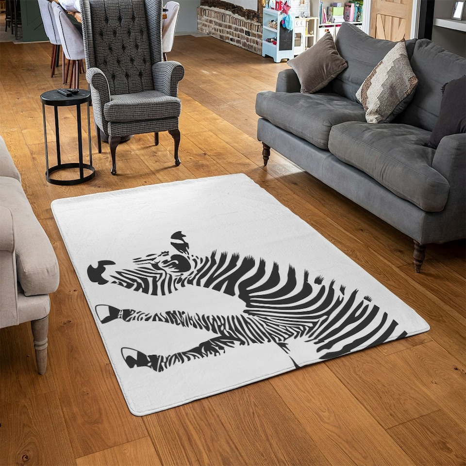 image 1 of Zebra (Rug) White | XL: 160x230cm