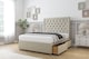 image 3 of Sloomy Montana Cream Plush Divan Bed With Mattress 2 Drawers Same Side With 26" Strutted Headboard 4'6 Double | Cream | Cream | Double | 1
