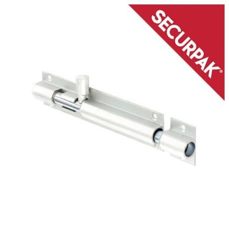 Securpak Aluminium Door Bolt - Silver - 75mm
