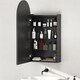 image 6 of HOMCOM Bathroom Mirror Cabinet with Adjustable Glass Shelves, Black | Black