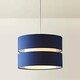 image 3 of ValueLights Sophia Large Navy 2 Tier Ceiling Light Shade Blue