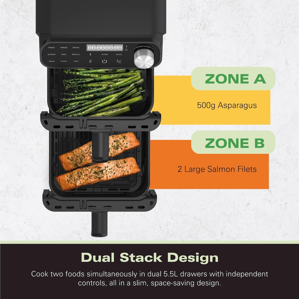 image 1 of Hamilton Beach XXL Dual Stack 11L Air Fryer