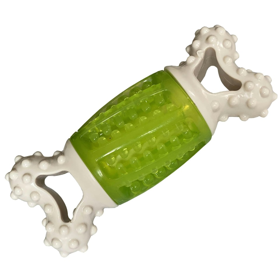 image 1 of Good Boy Chew Gnaw Bone Dog Toy - Green/White - One Size