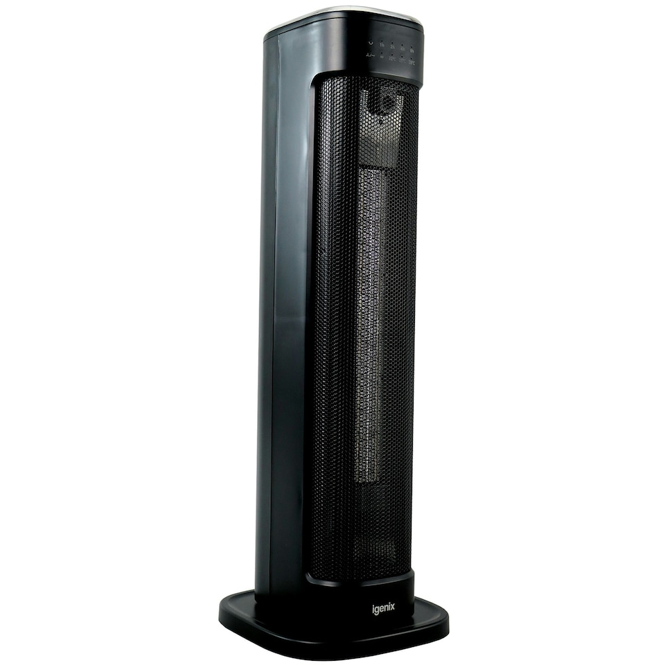 image 1 of Igenix IGHT020DB Oscillating Tower Heater with 3 Heat Modes, Black