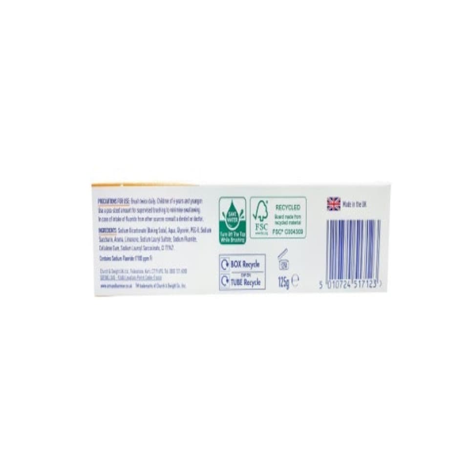 image 1 of Arm & Hammer Extra White Toothpaste with Baking Soda 125g Pack of 12