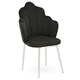 image 1 of Interiors by Premier Black Velvet Dining Chair, Durable & Adjustable Velvet Office Chair, Backrest Accent Chair with Chrome Legs