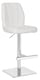 image 1 of Ravenna Deluxe Breakfast Bar Stool, Chrome Footrest, Height Adjustable Swivel Gas Lift, Home Bar & Kitchen Barstool, White