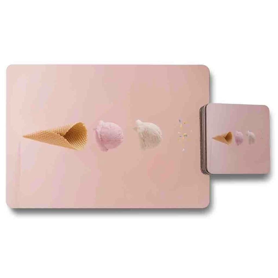 Ice Cream Placemat & Coaster Set