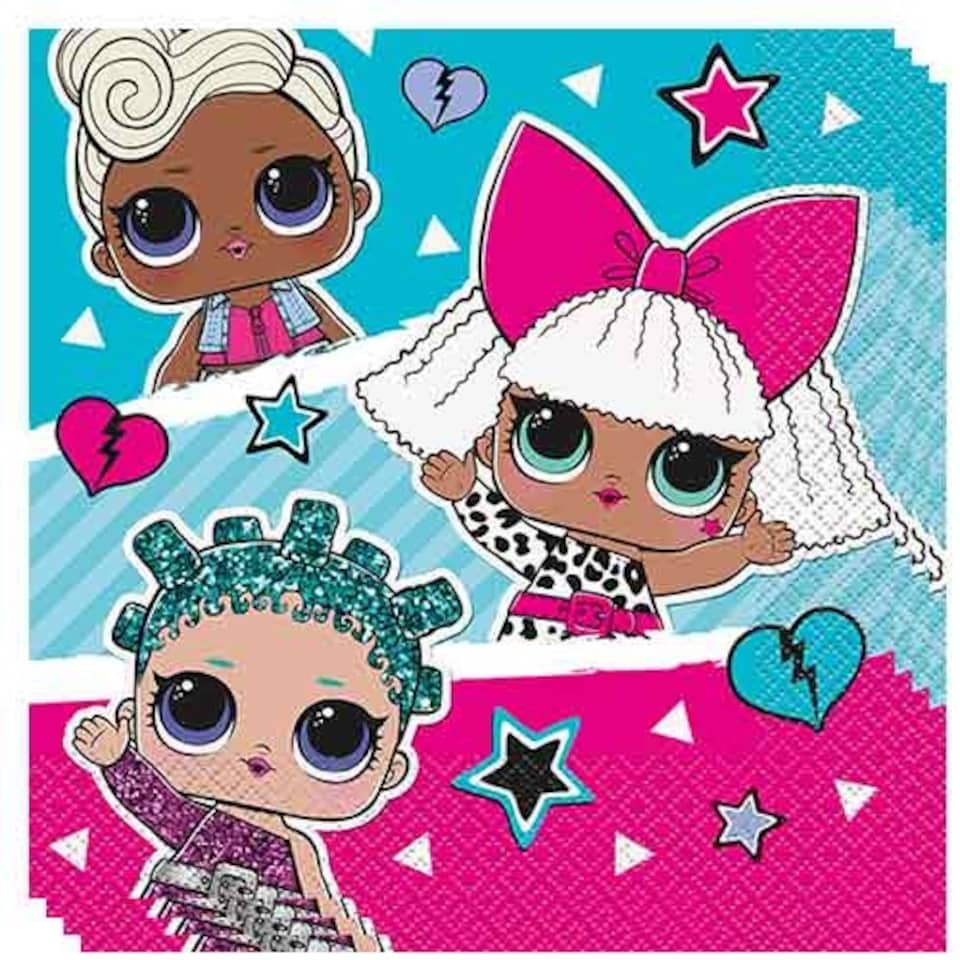 LOL Surprise Luncheon Napkins 33cm 2Ply - Pack of 16