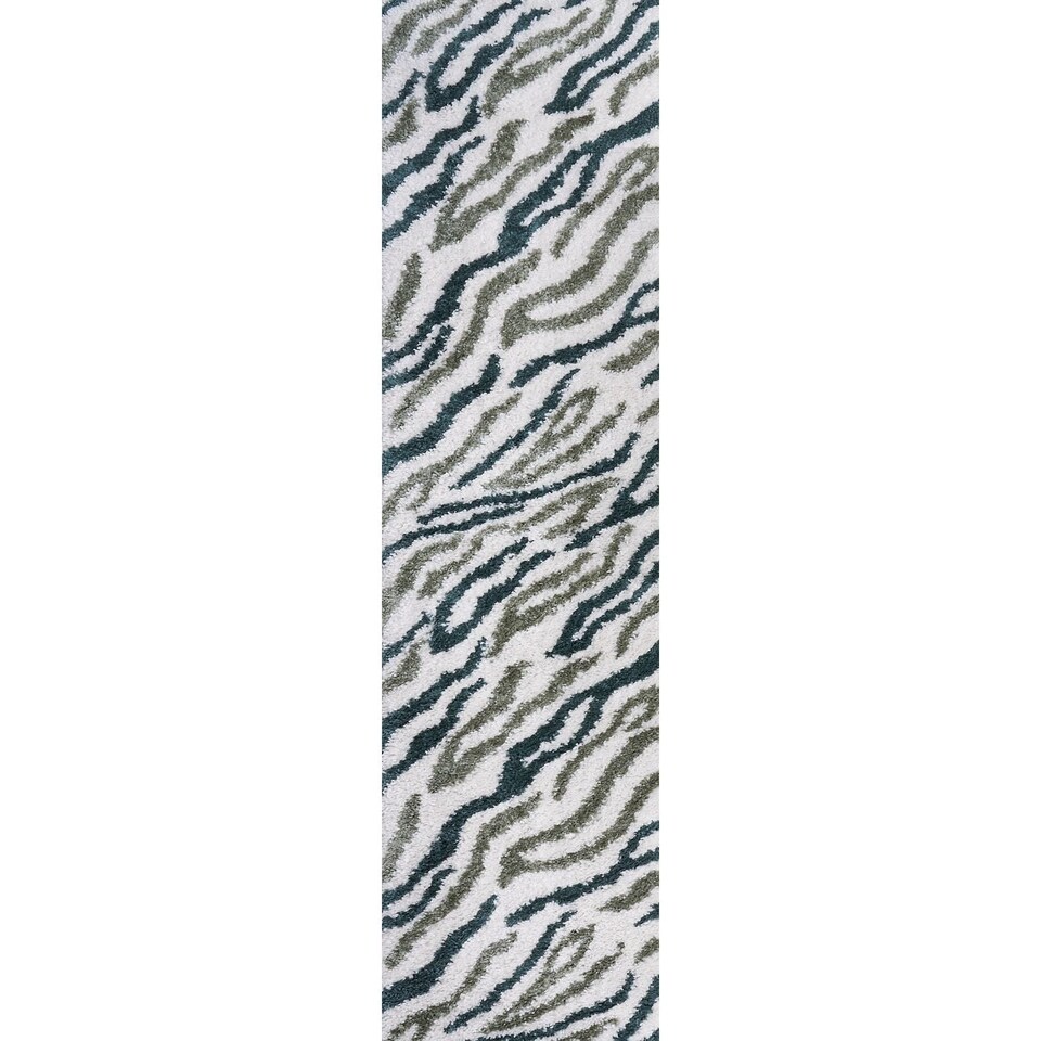 image 1 of The Rugs Moodi Collection Abstract Design Shaggy Soft High Pile Living Room Floor Rug and Runner