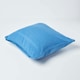 image 3 of Homescapes Cotton Rajput Ribbed Blue Cushion Cover - 60 x 60 cm | Blue | Blue | 60 x 60 cm